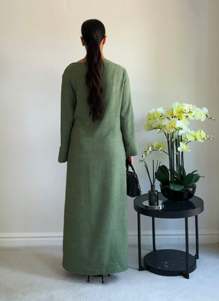 The Khaki Wrapover Dress