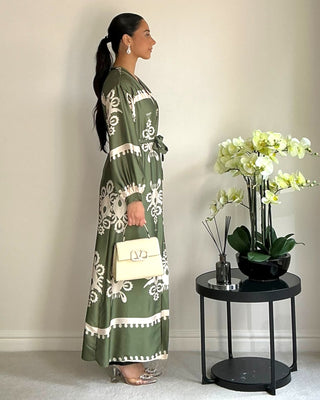 The Olive Harmony Blossom Robe