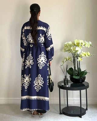 The Navy Harmony Blossom Robe