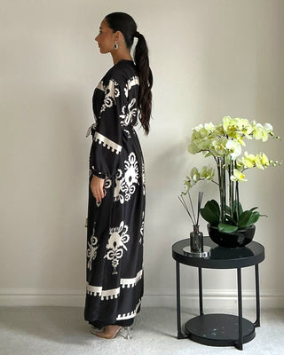 The Black Harmony Blossom Robe