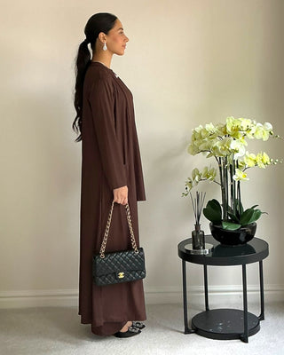 The Brown Ribbed Long Set