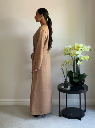 The Brown Wrapover Dress