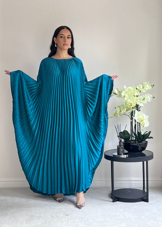 The Turquoise Pleated Kaftan