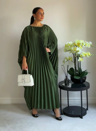 The Khaki Pleated Kaftan