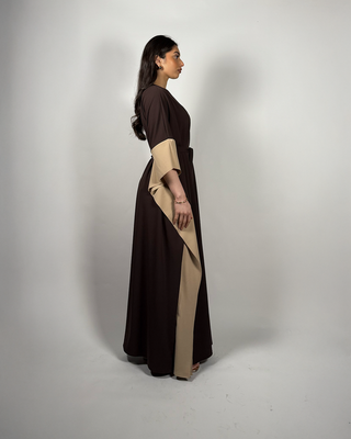 The Brown/Stone Pearlwood Kaftan