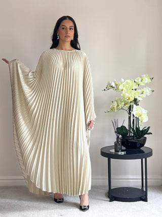 The Cream Pleated Kaftan