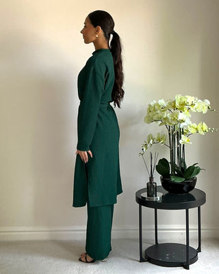 The Green Willow Weave Long Set