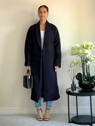 The Navy Woodland Wrap Coat