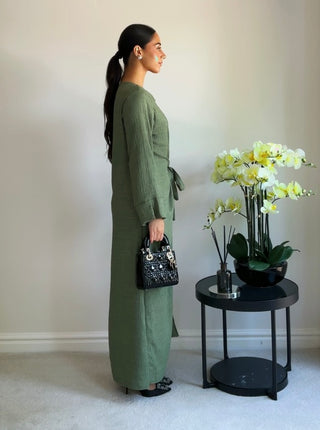 The Khaki Wrapover Dress