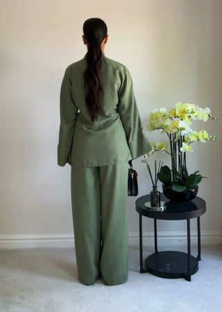 The Khaki Linen Set Three