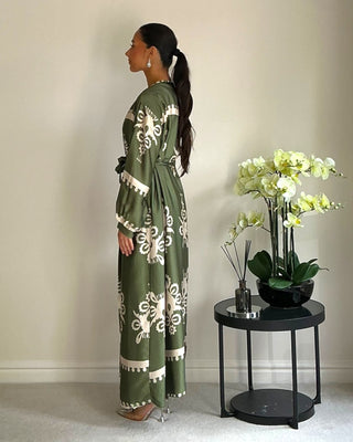 The Olive Harmony Blossom Robe