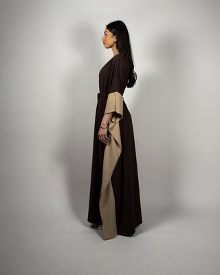 The Brown/Stone Pearlwood Kaftan