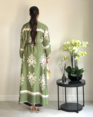 The Olive Harmony Blossom Robe