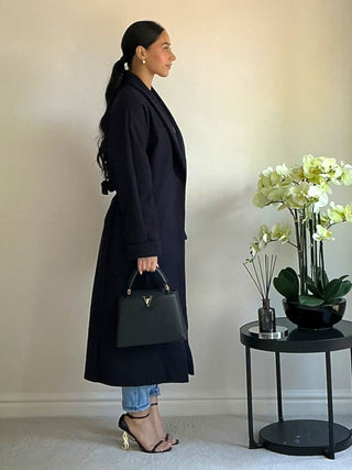 The Navy Woodland Wrap Coat