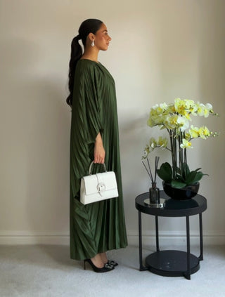 The Khaki Pleated Kaftan