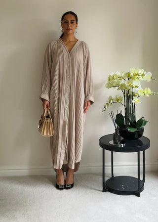 The Beige Linen Dress