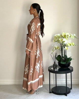 The Brown Harmony Blossom Robe