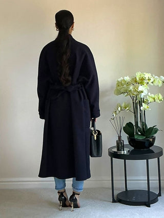 The Navy Woodland Wrap Coat