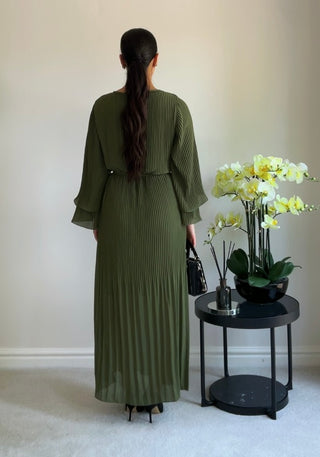 The Khaki Pleated Dress