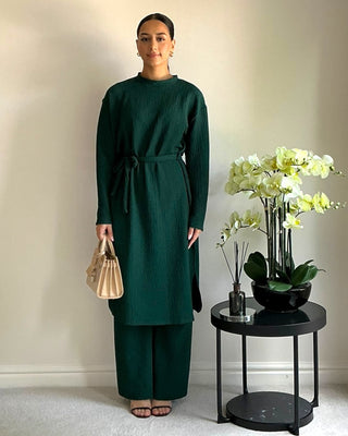 The Green Willow Weave Long Set