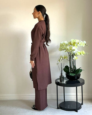 The Brown Willow Weave Long Set