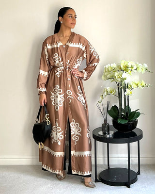 The Brown Harmony Blossom Robe