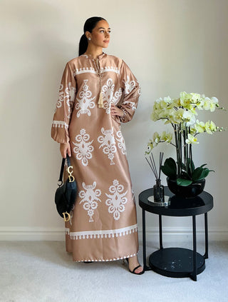 The Light Brown Harmony Blossom Dress