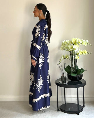 The Navy Harmony Blossom Robe