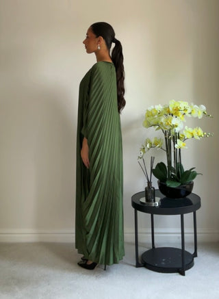 The Khaki Pleated Kaftan