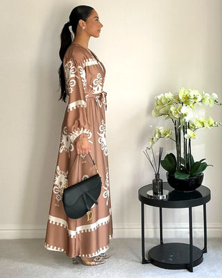 The Brown Harmony Blossom Robe